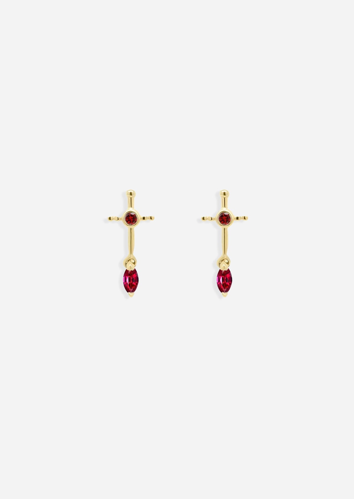 Sacrifice Sword Threaded Flat Back Earring | Single
