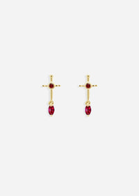 Sacrifice Sword Threaded Flat Back Earring | Single