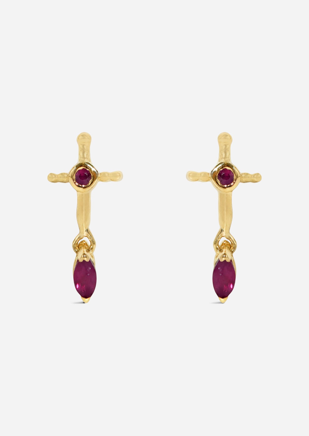 Sacrifice Sword Threaded Flat Back Earring | Single