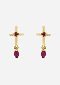 Sacrifice Sword Threaded Flat Back Earring | Single