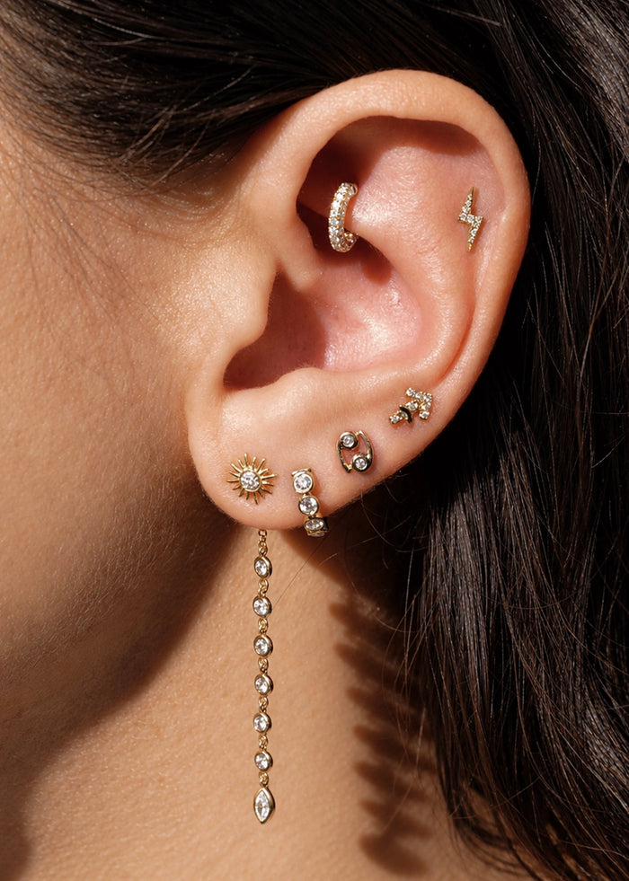 Sagittarius Threaded Flat Back Earring