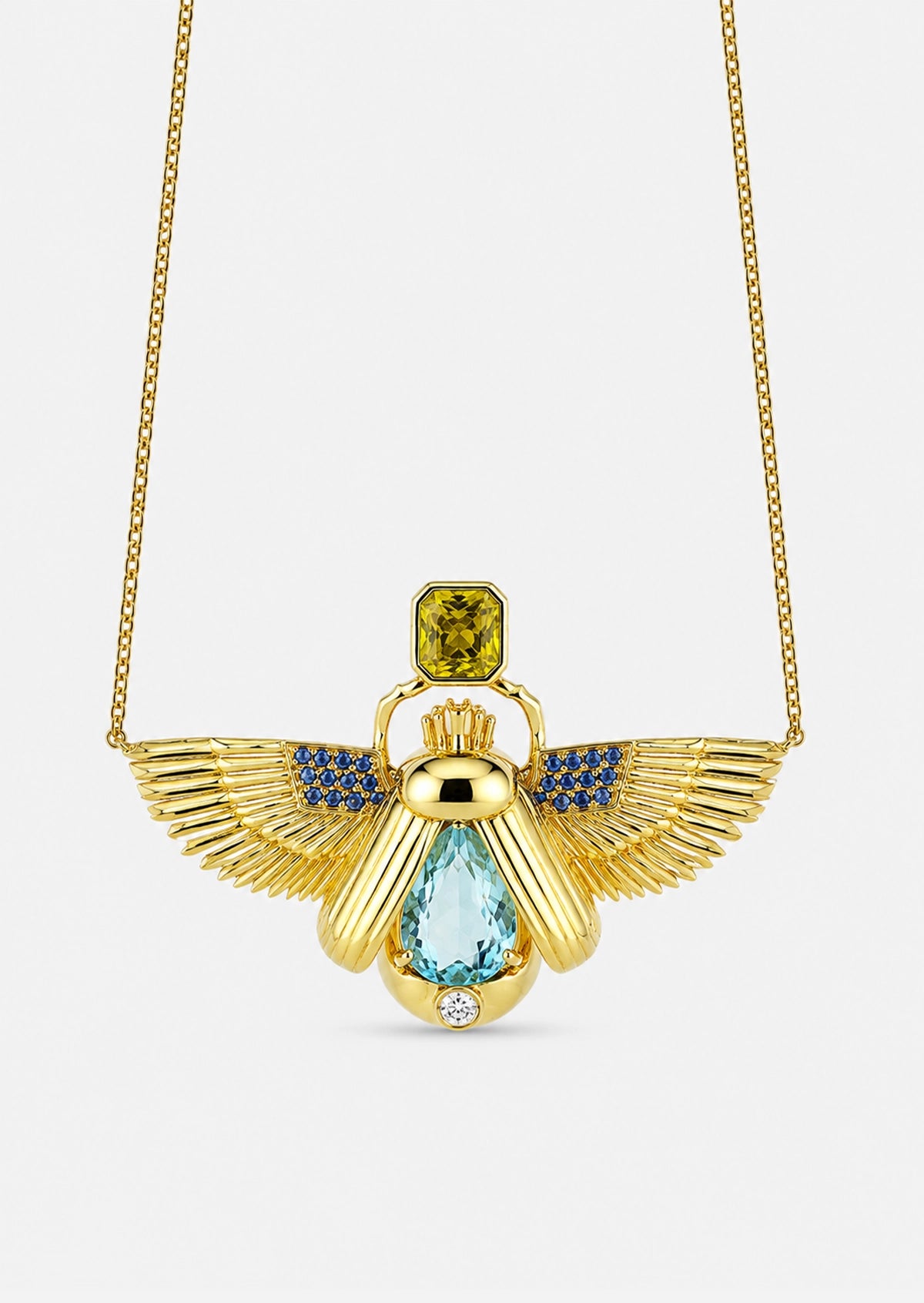 Scarab Necklace - Topaz + Sphene