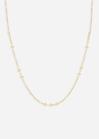 Scattered Bezel Set Diamond Necklace