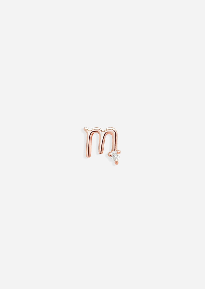 Scorpio Threaded Flat Back Earring