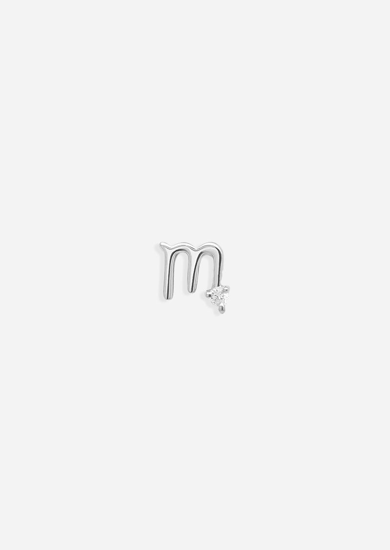 Scorpio Threaded Flat Back Earring