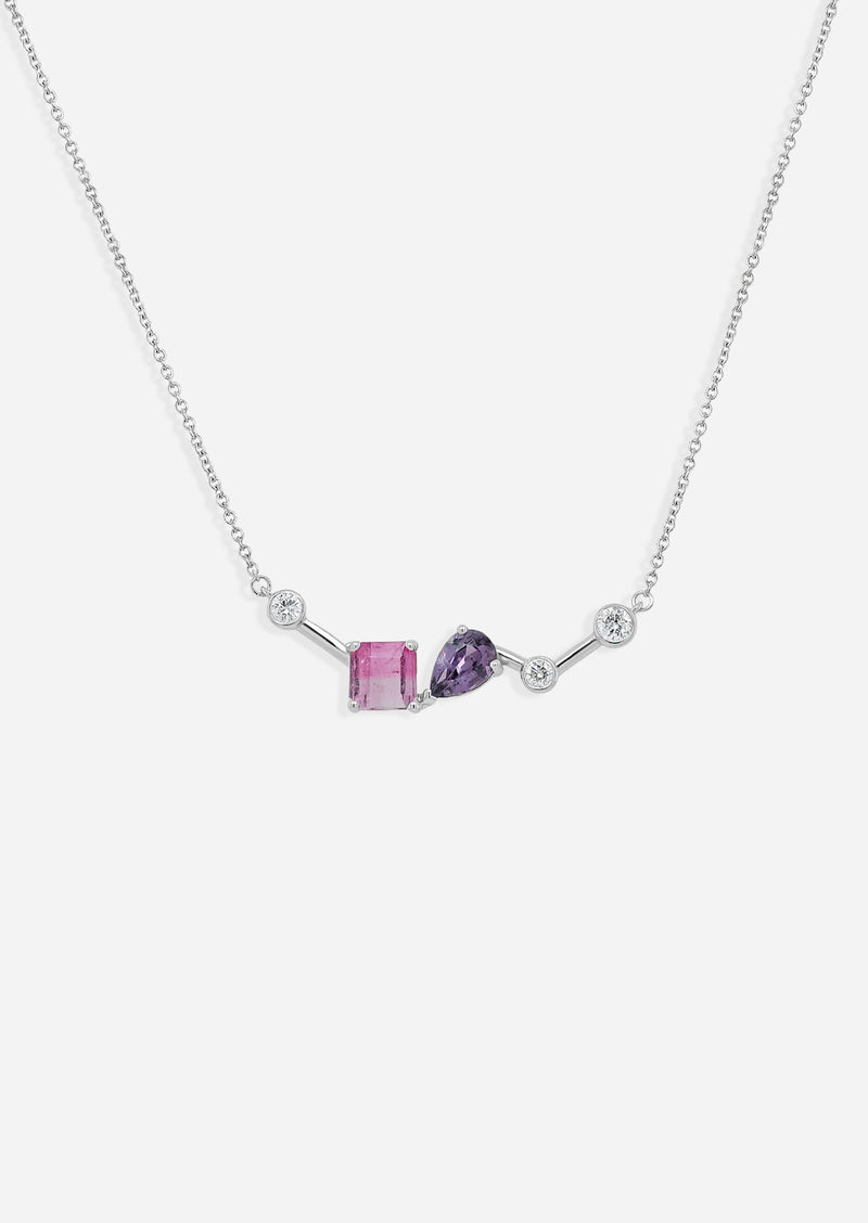 Mini Serotonin Luxe Necklace - Watermelon Tourmaline + Spinel