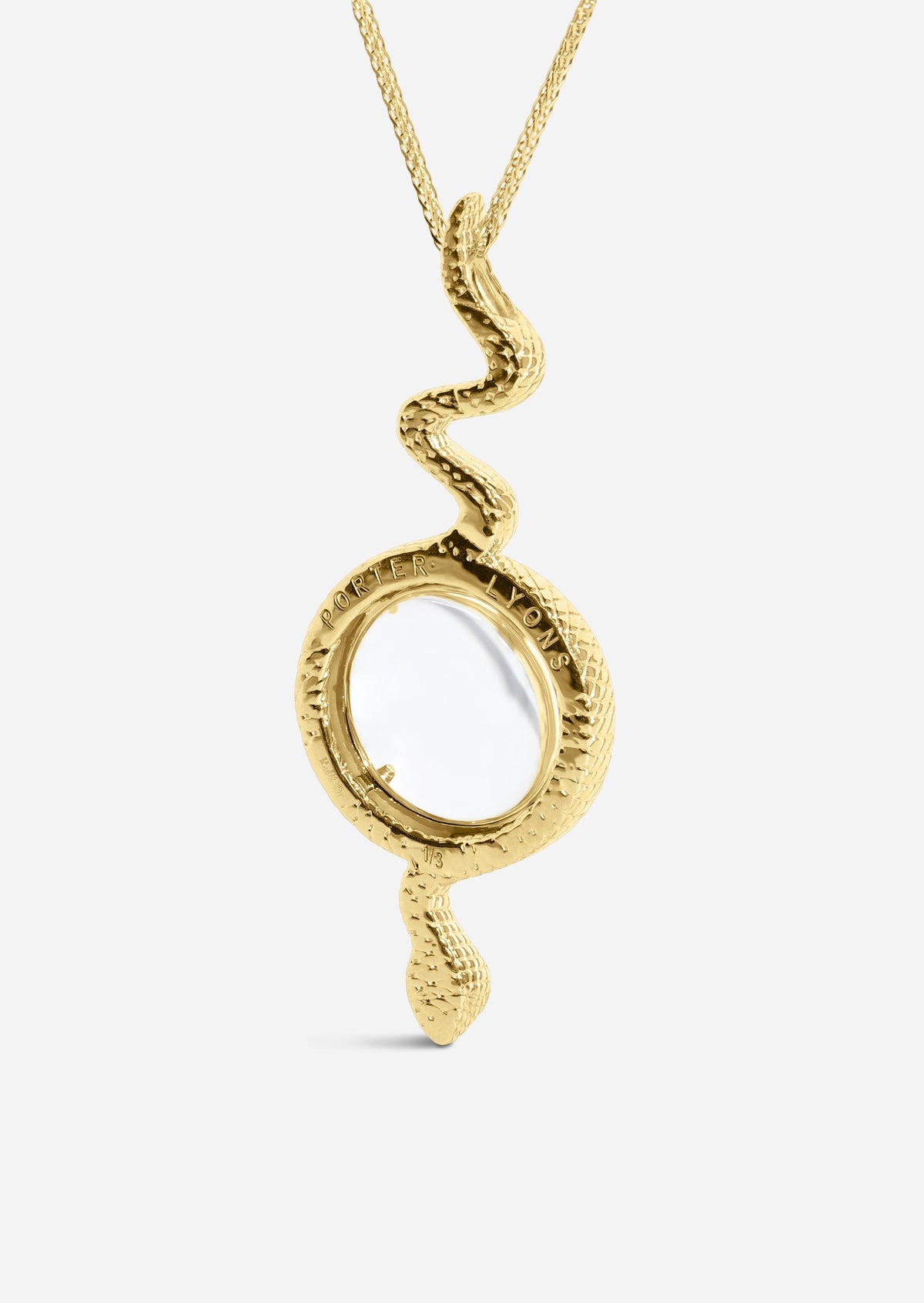 Serpentine Magnifying Glass Pendant