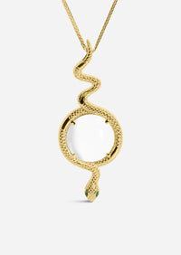 Serpentine Magnifying Glass Pendant