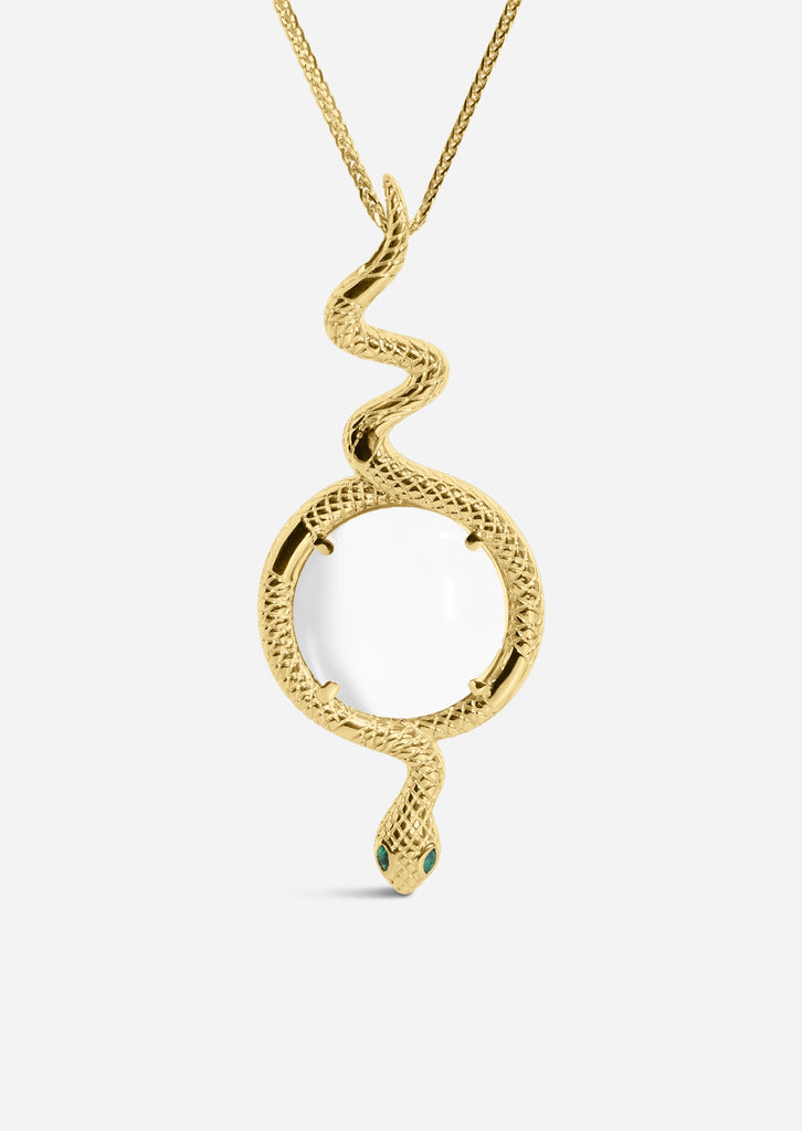 Serpentine Magnifying Glass Pendant