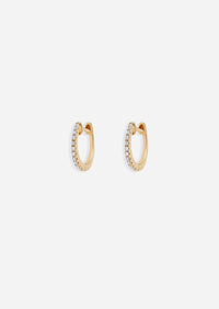 Small Diamond Huggie Hoop | Single