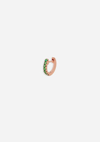Small Emerald Huggie Hoop | Single