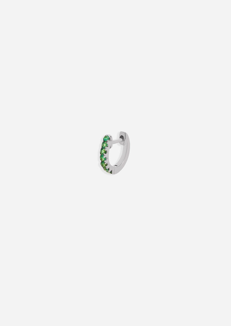 Small Emerald Huggie Hoop | Single