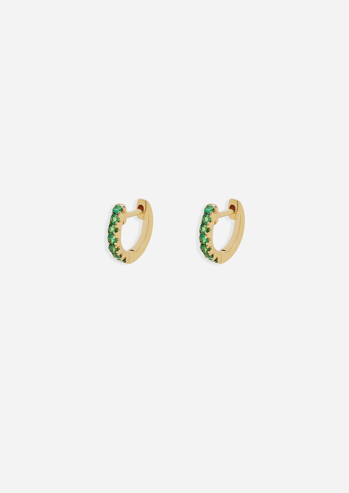 Small Emerald Huggie Hoop | Single