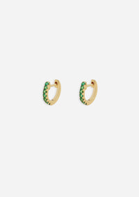 Small Emerald Huggie Hoop | Single