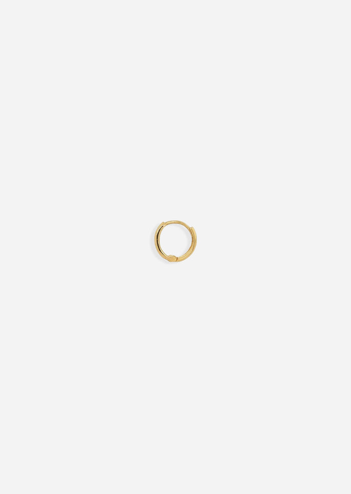 Small Gold Lock Hoop | Single