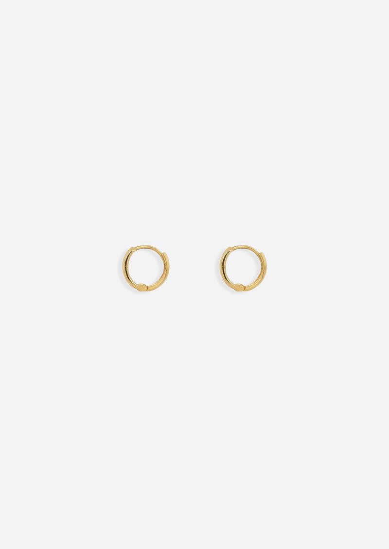 Small Gold Lock Hoop | Single