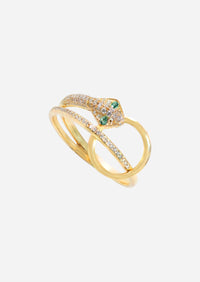 Snake Veve Ring - Emerald
