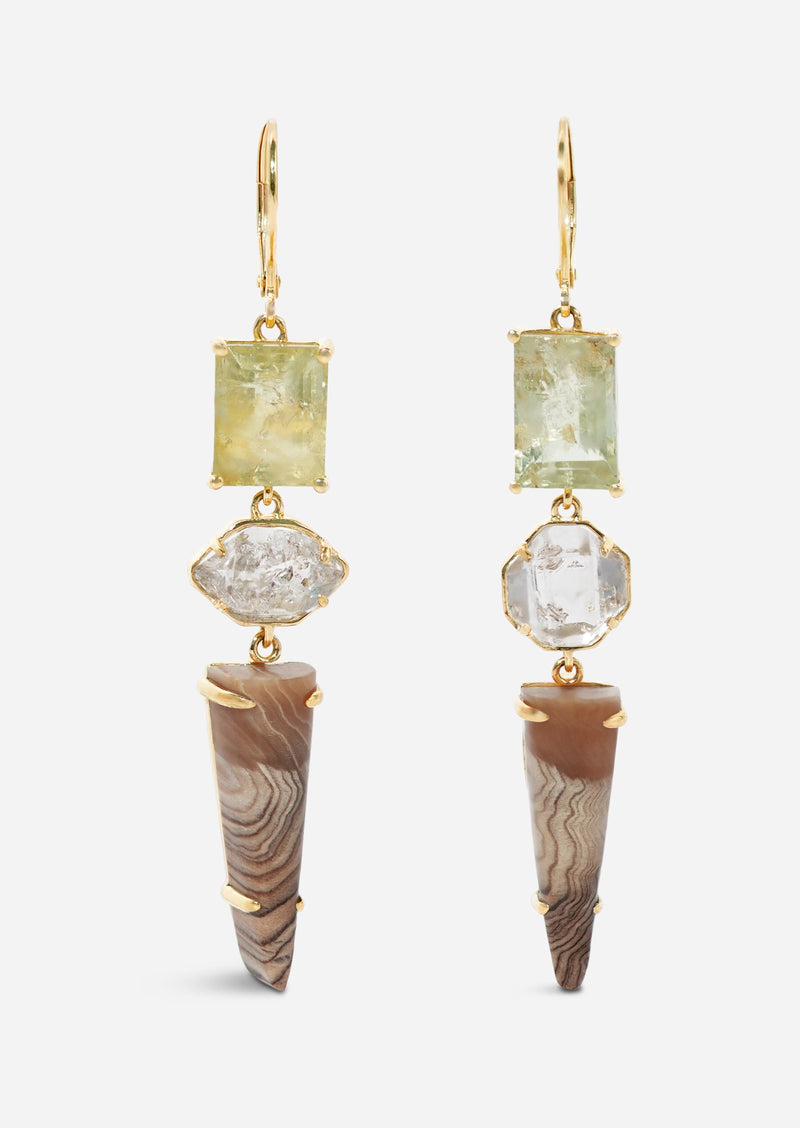 Soft Knock Green Aqua Earrings