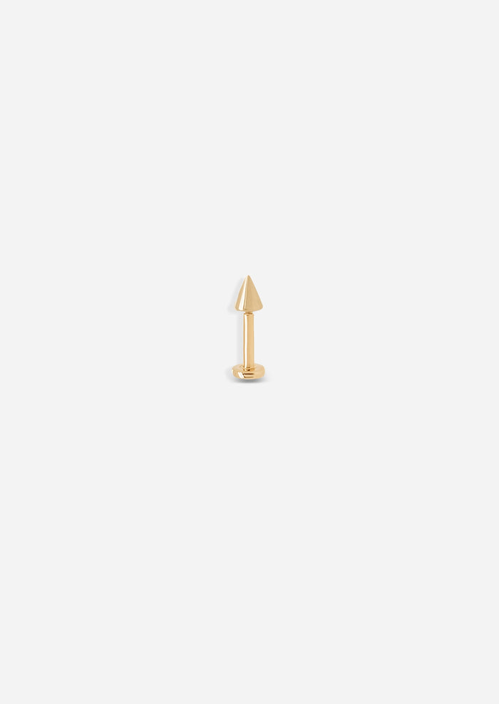 Spike Threaded Flat Back Earring | Single