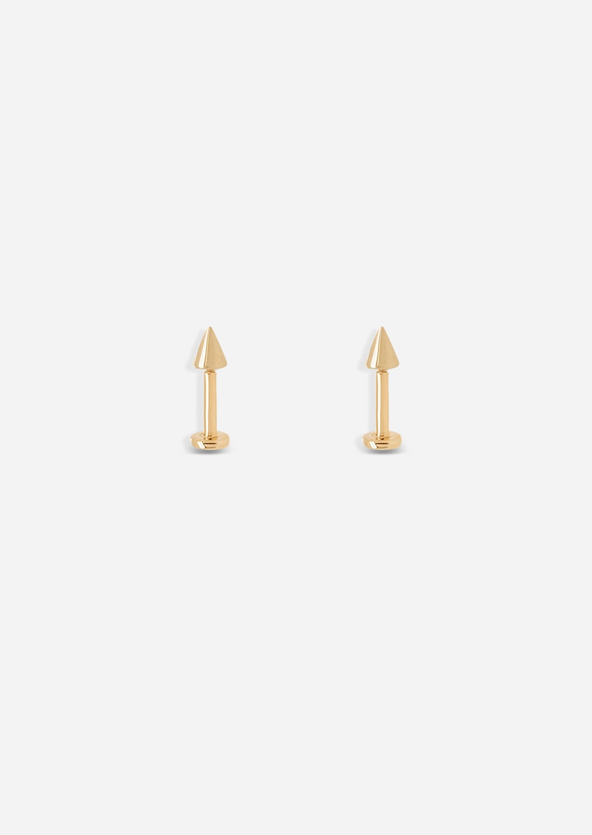 Spike Threaded Flat Back Earring | Single