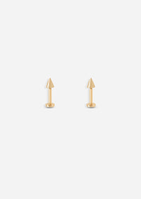 Spike Threaded Flat Back Earring | Single