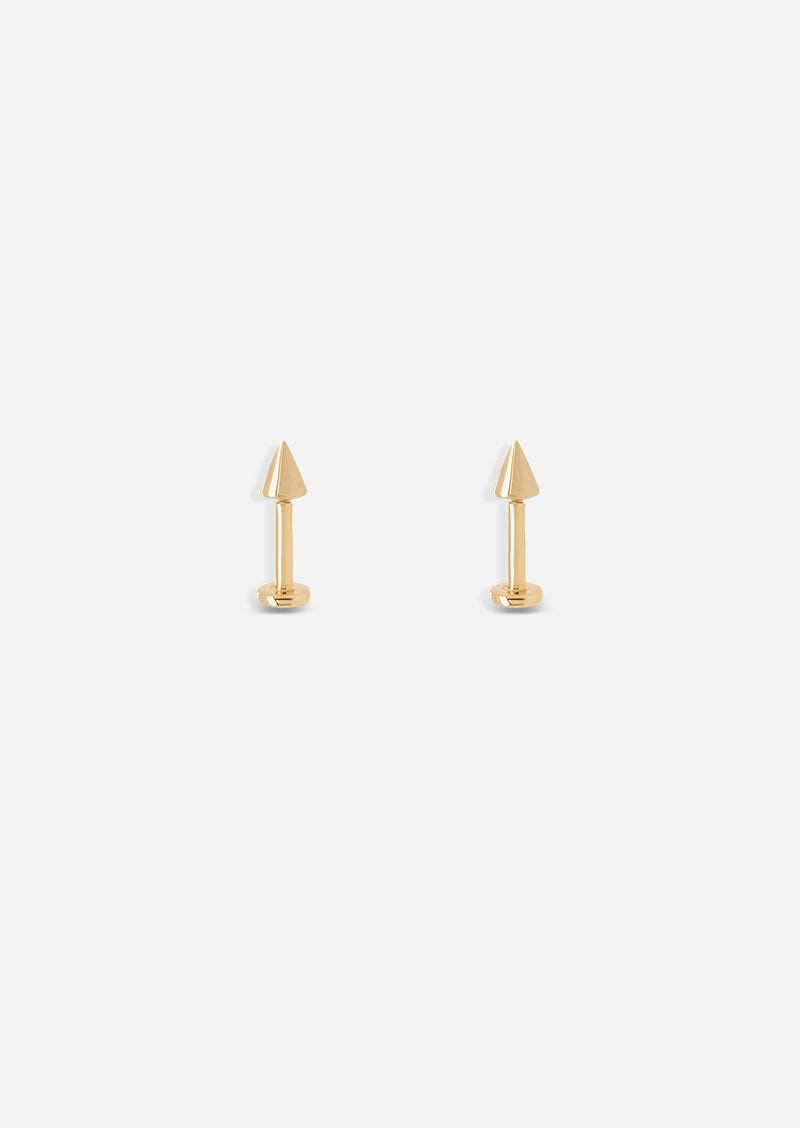 Spike Threaded Flat Back Earring | Single