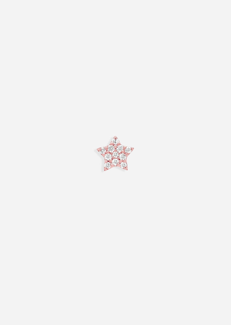 Star Threaded Flat Back Earring | Single