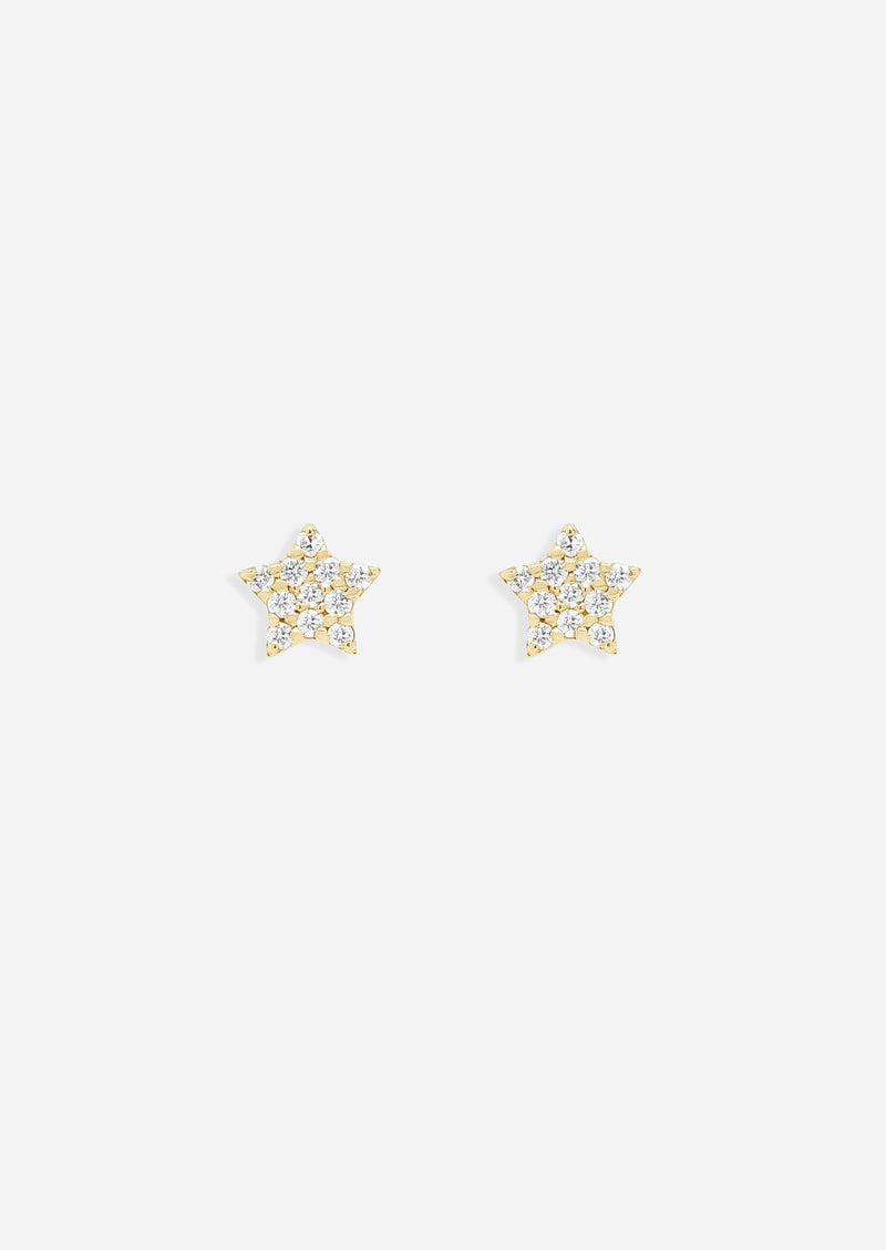 Star Threaded Flat Back Earring | Single