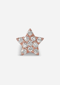 Star Threaded Flat Back Earring | Single