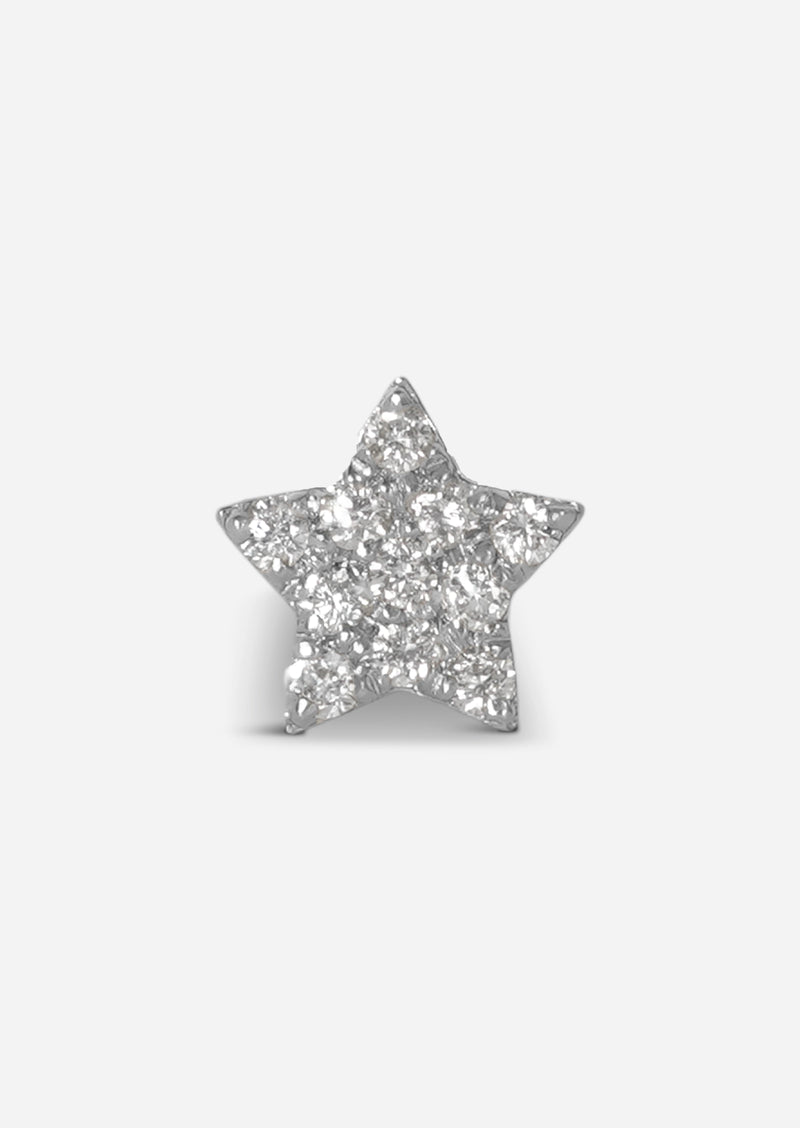Star Threaded Flat Back Earring | Single