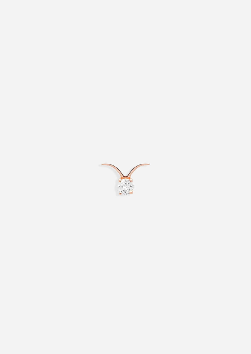 Taurus Threaded Flat Back Earring