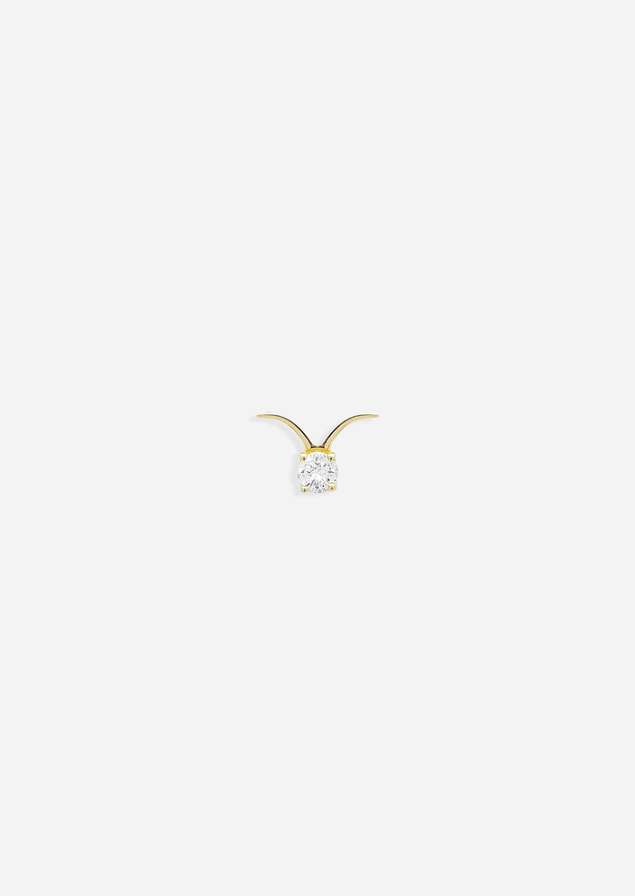 Taurus Threaded Flat Back Earring