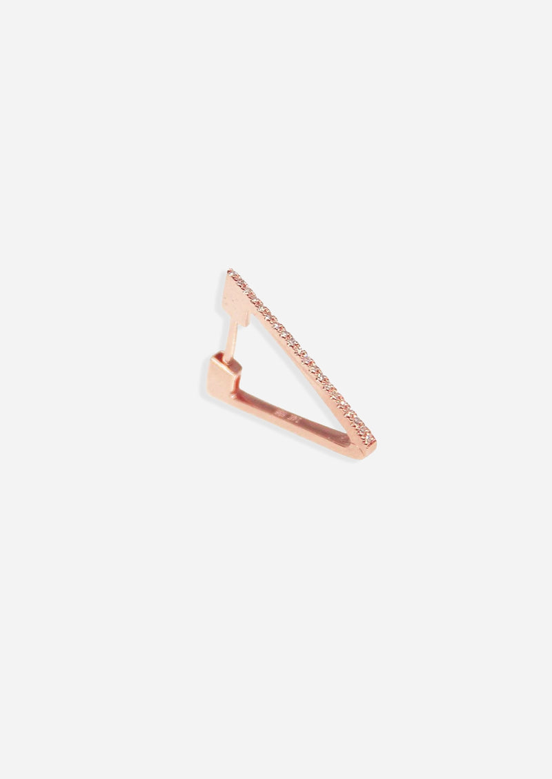 Diamond Triangle Hoop | Single