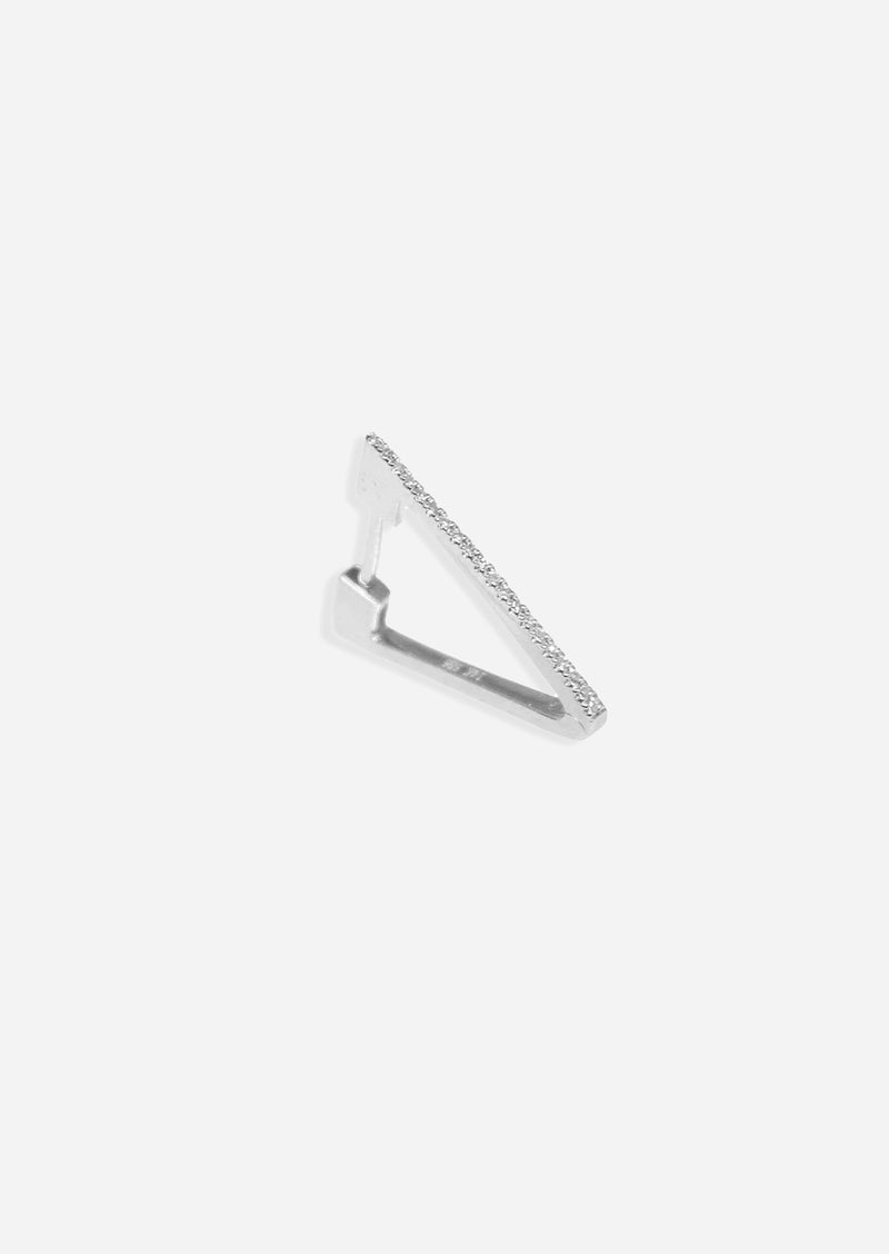 Diamond Triangle Hoop | Single