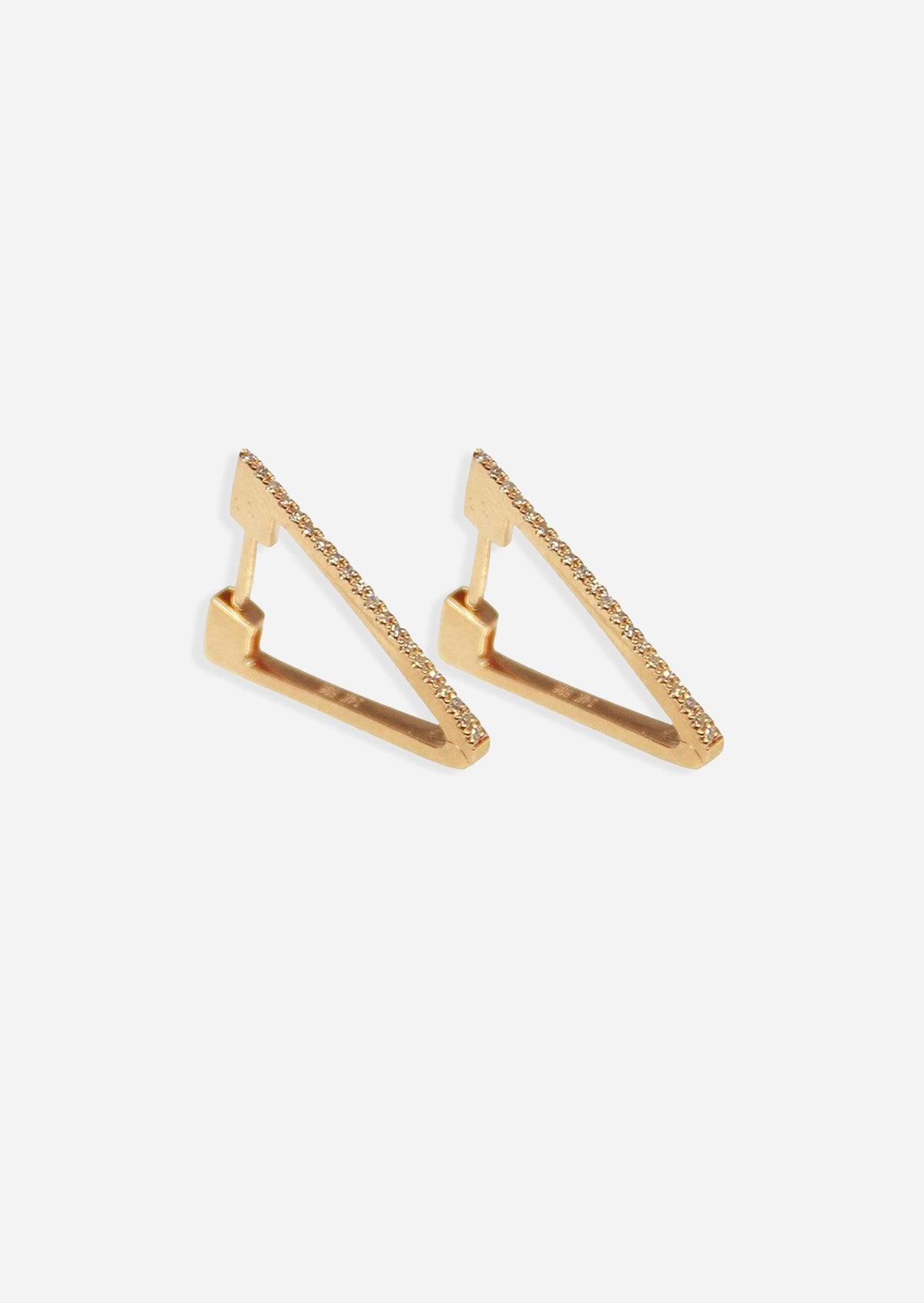 Diamond Triangle Hoop | Single