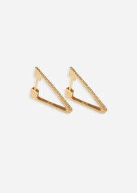 Diamond Triangle Hoop | Single
