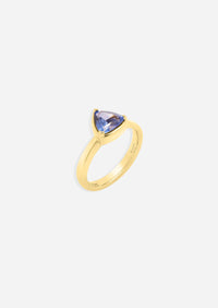 Trillion Cornflower Blue Sapphire Ring
