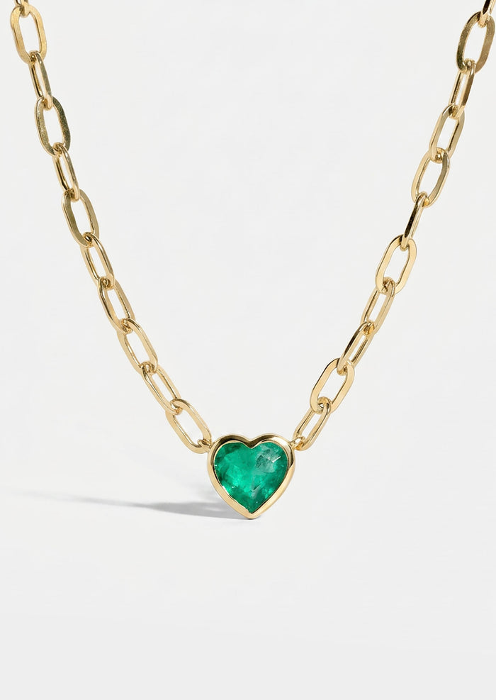 Verdant Heart Staple Necklace