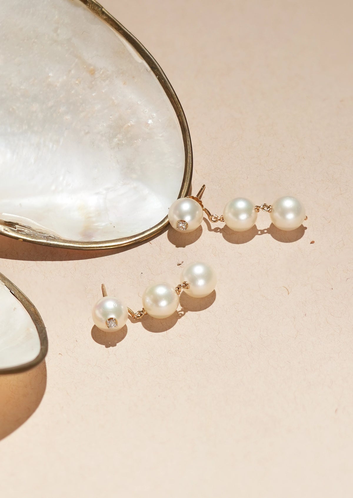 Pearl Trio Drop Earrings