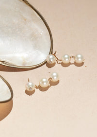 Pearl Trio Drop Earrings