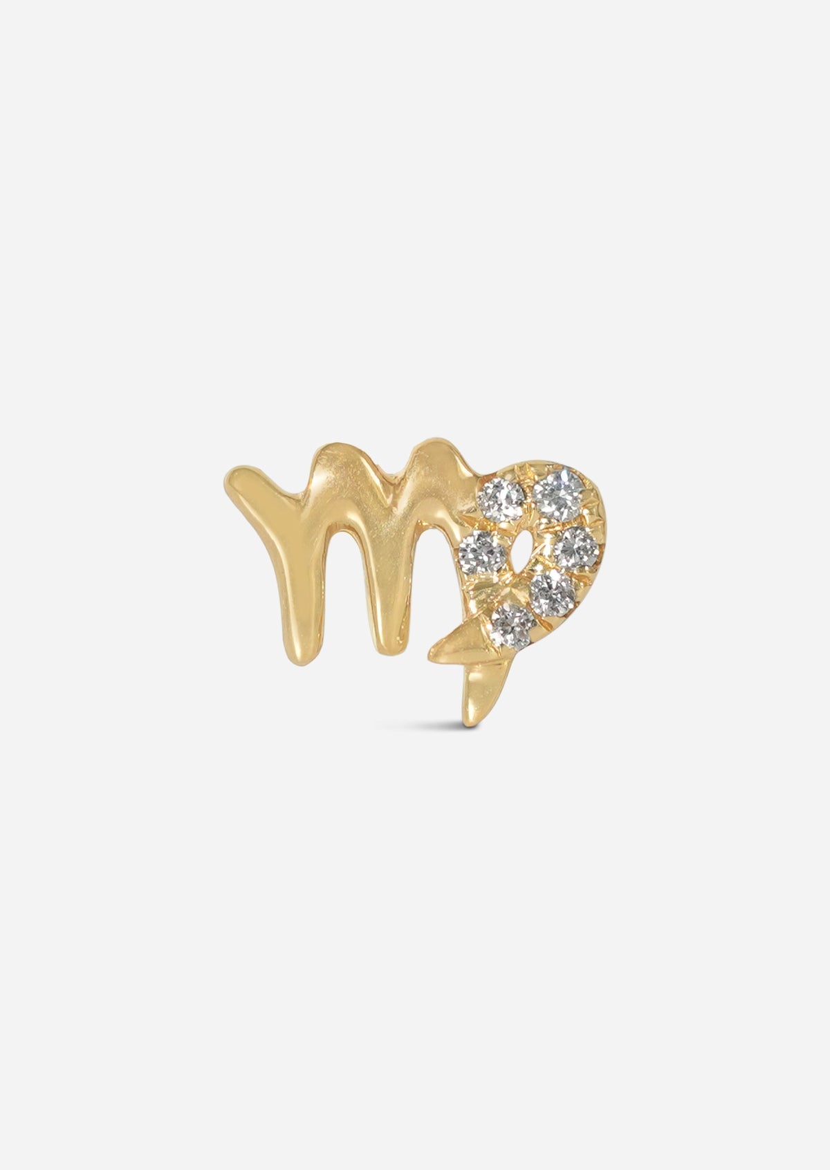 Virgo Threaded Flat Back Earring
