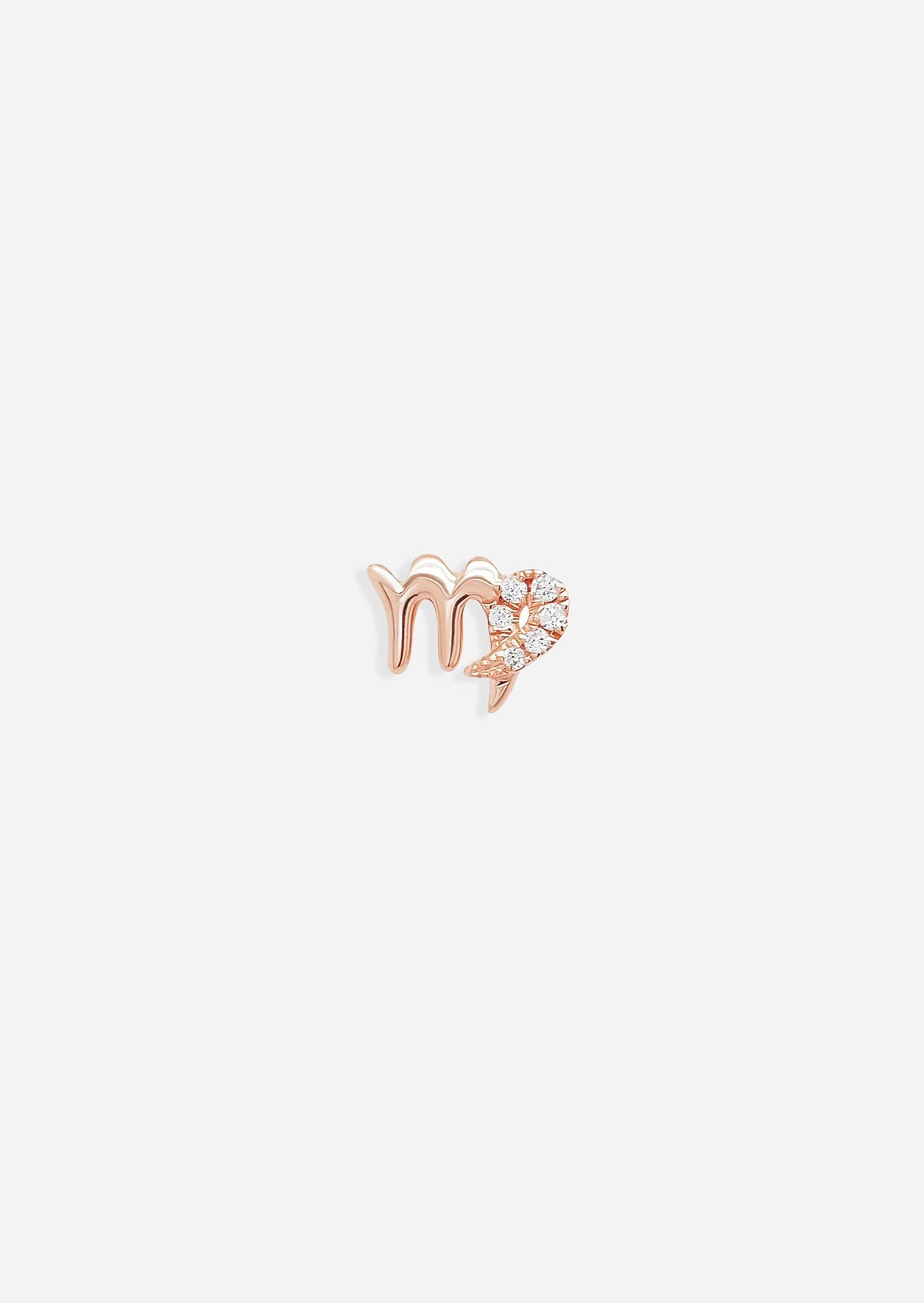 Virgo Threaded Flat Back Earring