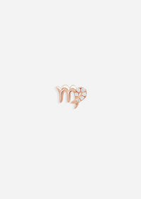 Virgo Threaded Flat Back Earring