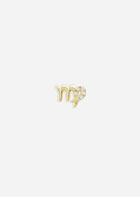 Virgo Threaded Flat Back Earring