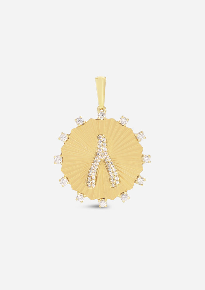 Wishbone Medallion Charm
