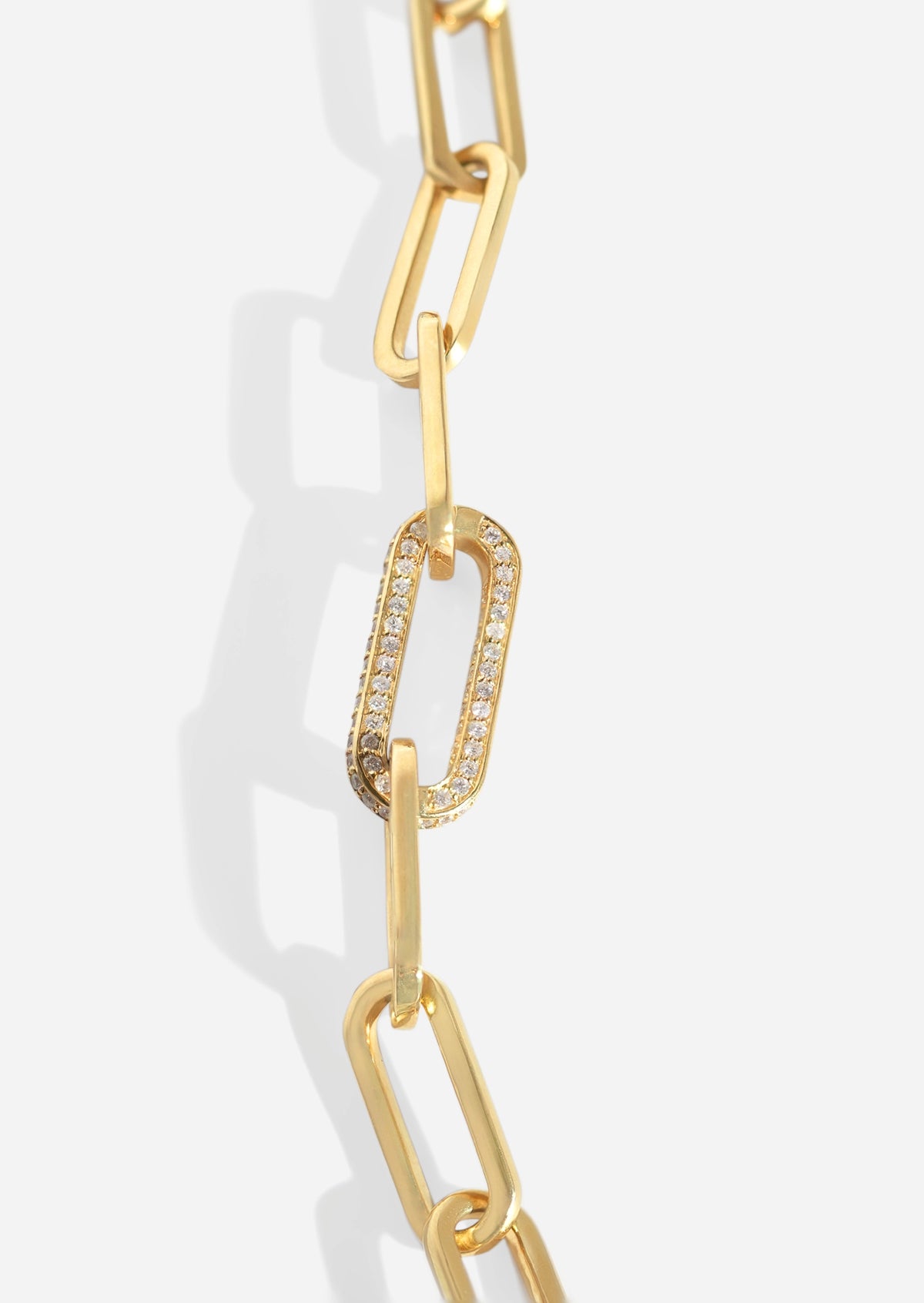 Jumbo Diamond Paperclip Bracelet