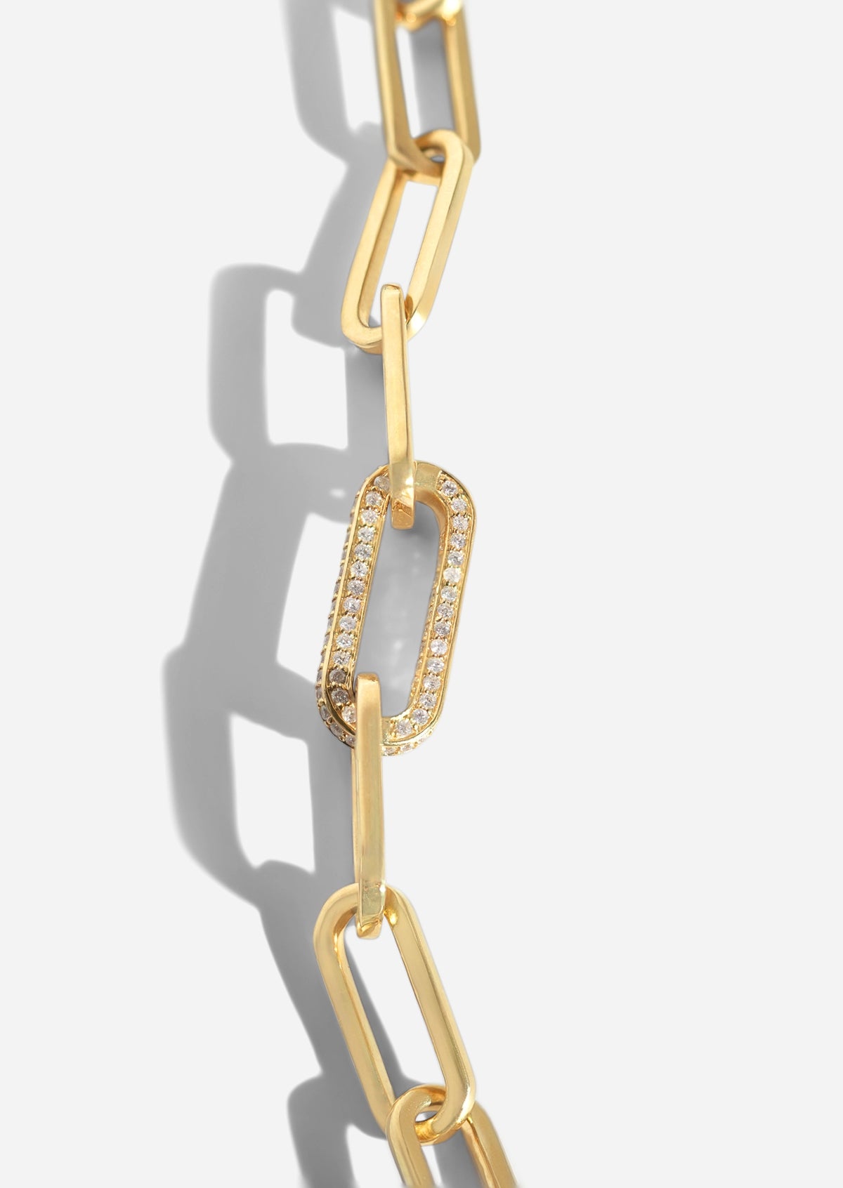 Jumbo Diamond Paperclip Bracelet