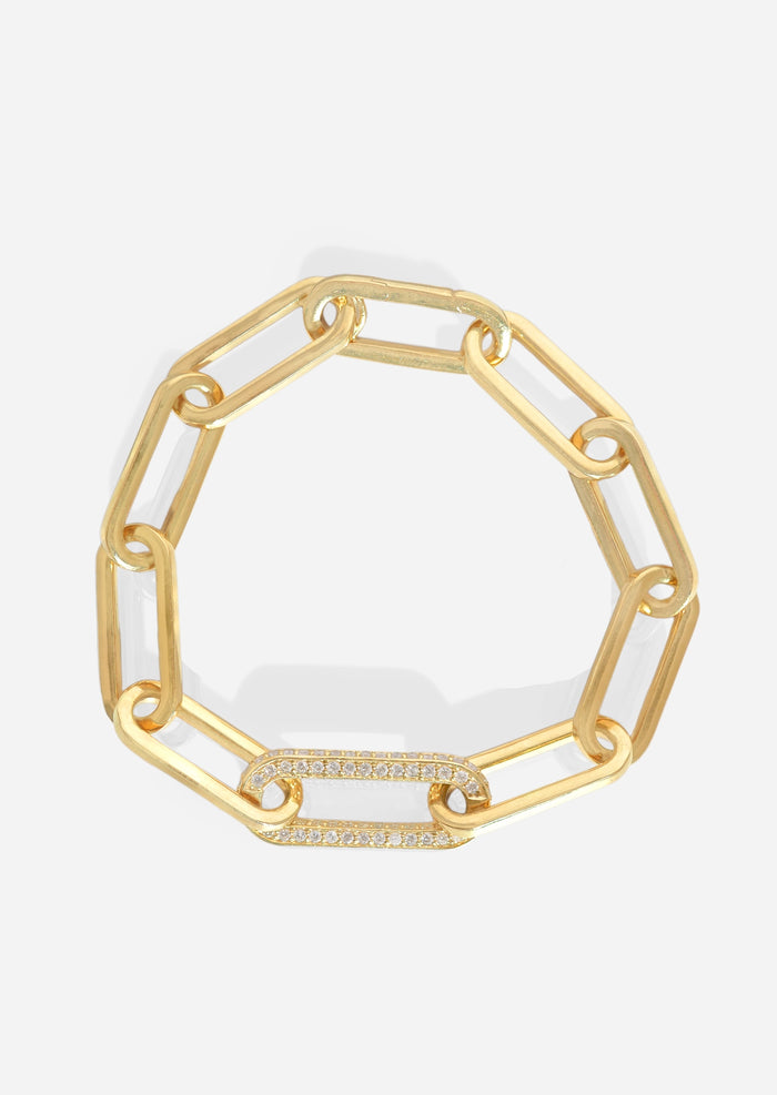 Jumbo Diamond Paperclip Bracelet