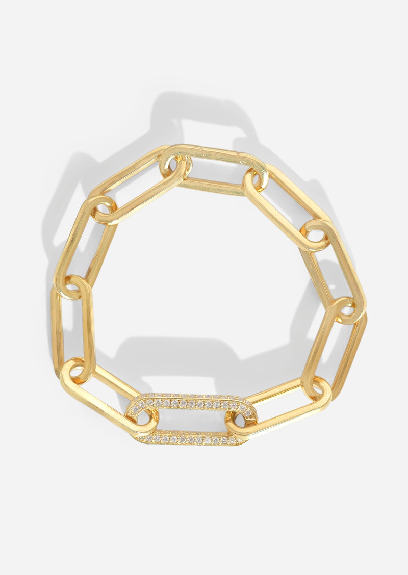 Jumbo Diamond Paperclip Bracelet