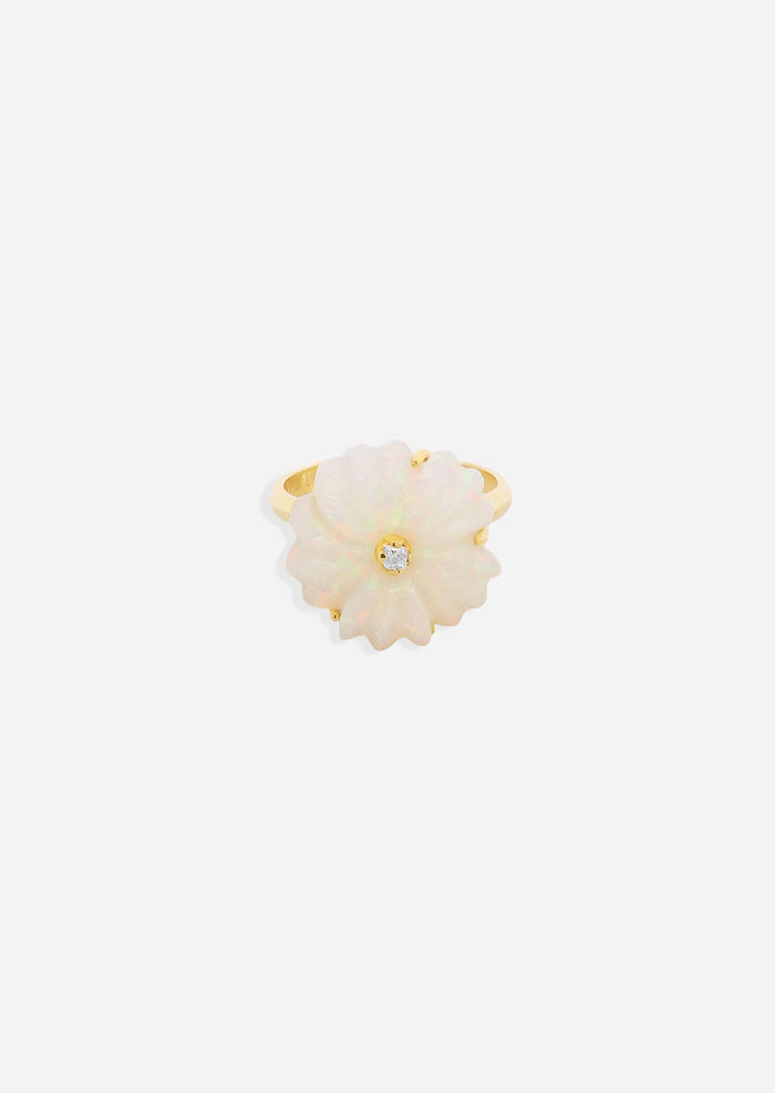 Lotus Flower Ring - Opal